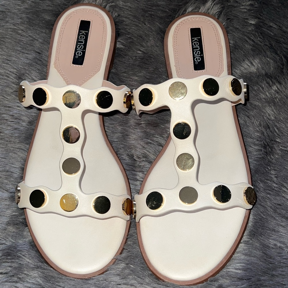 Kensie Embellished Open-Toed Sandals
